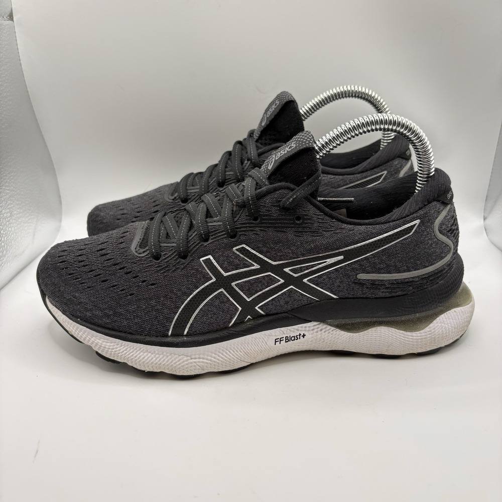 Asics Gel-Nimbus 24 Black White Running Shoes Sneakers 1012B201 Women's Size 6.5